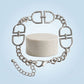 Luxe Silver Linked Letter D Heritage Anklet