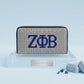 ZPB Greek Rhinestone Encrusted Zipper Wallet