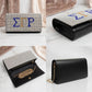 SGRHO Blue Gold Rhinestone Flap Snap Clutch Bag