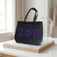Zeta Phi Beta Rhinestone Black Canvas Tote