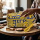 SGRHO Yellow and Blue Graphic Print Makeup Pouch