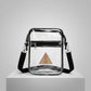 DST Black and Clear Greek Stadium Crossbody Bag