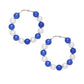 ZPB Sorority Blue White 60mm Pearl Hoop Earrings
