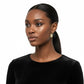 Hoop Black Resin Coated Classic Wide Gold Earrings