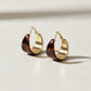 Hoop Tortoiseshell Resin Coated Classic Earrings