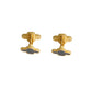 Black Clover Crystal Stud Earrings with Omega Back