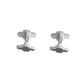 Black Clover Silver Stud Earrings with Omega Back