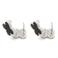 Black Clover Silver Stud Earrings with Omega Back