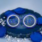 ZPB Circle Greek Rhinestone Stud Earrings