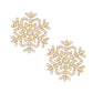 Stud Radiating Snowflake Gold Earrings for Women