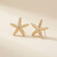 Stud Gold Starfish Seaside Sculpted Earrings