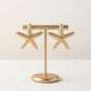 Stud Gold Starfish Seaside Sculpted Earrings