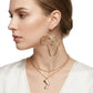 Gold Africa Nefertiti Charm Fish Hook Earrings