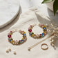 Hoop Multicolor Crystal Heart Star Flower Earrings