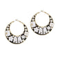 Hoop Fashion House Chic Black and Gold Earrings