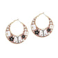 Hoop Fashion House Chic Pink and Gold Earrings