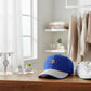 ZPB Blue Canvas Baseball Cap with Rhinestone Brim