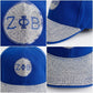 ZPB Blue Canvas Greek Rhinestone Baseball Cap