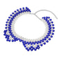 ZPB Scalloped Blue White Pearl Collar Necklace