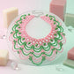 AKA Cascading Pink Green Pearl Collar Necklace