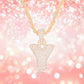 Y Rhinestone Gold Necklace