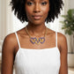 SGRHO Blue Gold Triple Heart Pendant Necklace