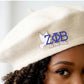 Zeta Phi Beta White Dove Rhinestone Brooch Pin