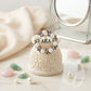 AKA White Pearl and Rhinestone Wreath Brooch Pin
