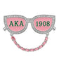 AKA Pink 1908 Sunglasses Rhinestone Brooch Pin