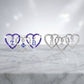 ZPB Blue and Clear Triple Heart Rhinestone Brooch