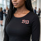 Delta Sigma Theta 1913 Rhinestone Brooch Pin