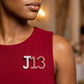 Delta Sigma Theta J13 Pearl Rhinestone Brooch
