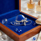 Zeta Phi Beta Rhinestone Blue Hat Brooch Pin