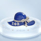 Zeta Phi Beta Rhinestone Blue Hat Brooch Pin