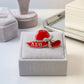 Delta Sigma Theta Rhinestone Red Hat Brooch Pin