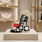 Black and Gold High Heel Queen Brooch Pin