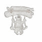 Brooch Merry Christmas Santa Swing Silver Pin
