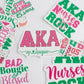 Alpha Kappa Alpha 60 Piece Sticker Set