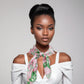 AKA Sorority Pink and Green Silky Square Scarf 70 cm