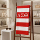 DST Red and White Microfiber Stripe Beach Towel