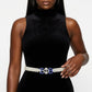 Zeta Phi Beta White Pearl Stretch Belt