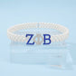 Zeta Phi Beta White Pearl Stretch Belt
