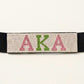 AKA Rhinestone Wide Black Stretch Canvas Belt
