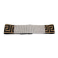 Wide Belt Black Gold Greek Key Stretch Women