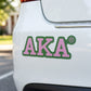 Alpha Kappa Alpha Greek Letter Car Bumper Magnet