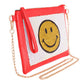 Smile Sequin Red Clutch