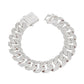 Bracelet Silver Iced Diamond Cuban Chain for Women