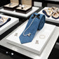 Blue Denim Pearl Teddy Bear Necktie Necklace