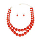 Beaded Coral Faceted Global Inspo Necklace Women