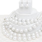 Pearl Bib Layered White Delicately Draped Necklace
